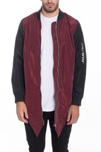 FISHTAIL BOMBER- BURGUNDY