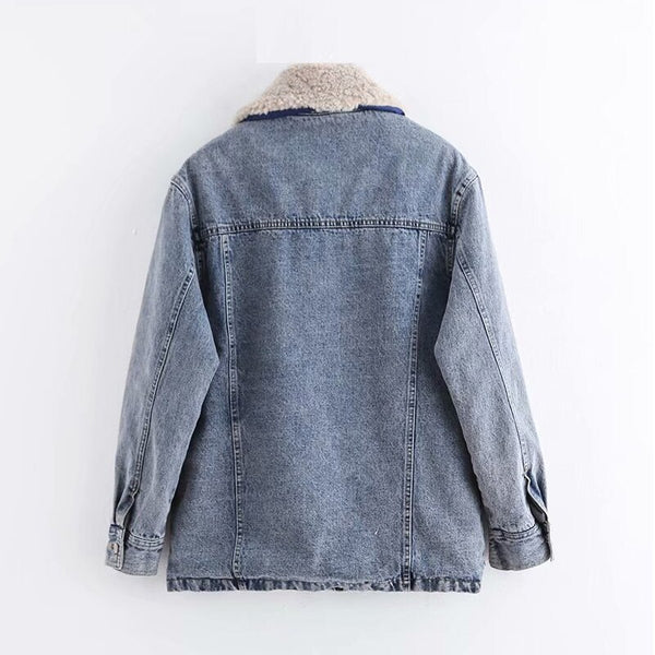 Women Winter Denim Jacket Coat 2019